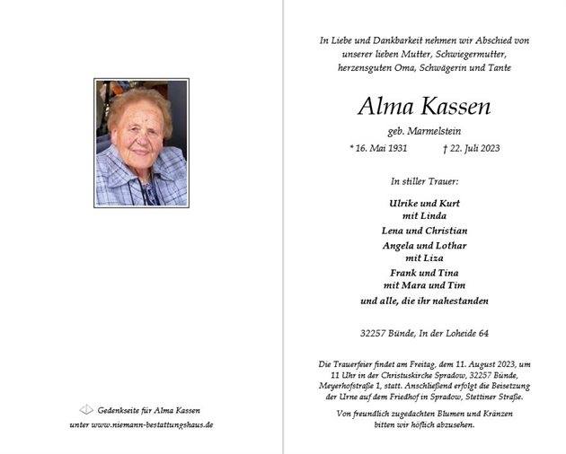 Alma Kassen