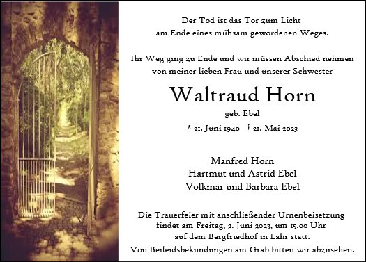 Waltraud Horn