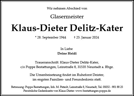 Klaus-Dieter Delitz-Kater