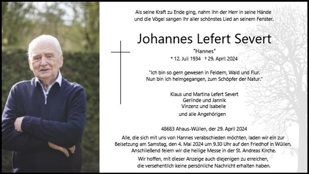 Johannes  Lefert Severt