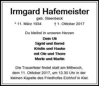 Irmgard Hafemeister