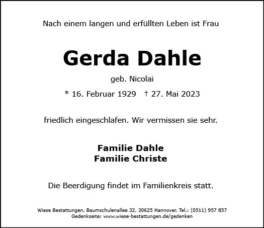 Gerda Dahle