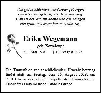 Erika Wegemann