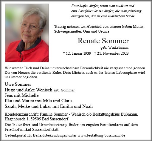 Renate Sommer 