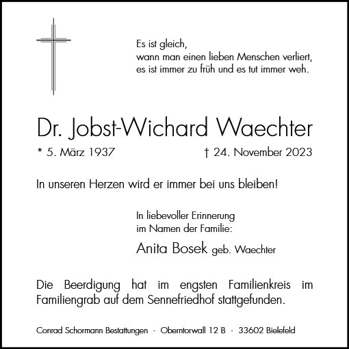 Jobst-Wichard Waechter
