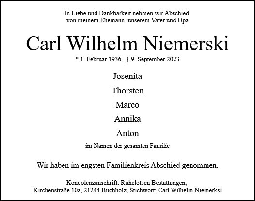 Carl Wilhelm Niemerski