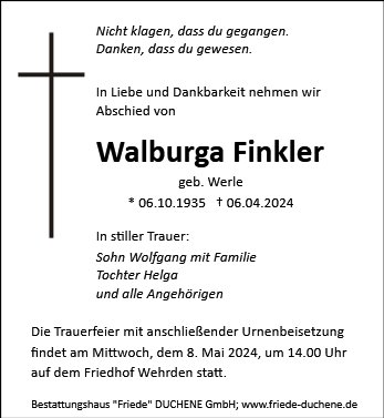 Walburga Finkler