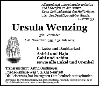 Ursula Wenzing