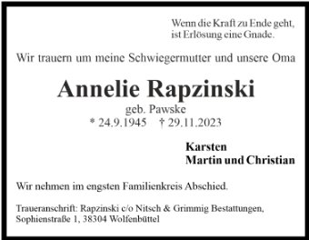 Anneliese Rapzinski