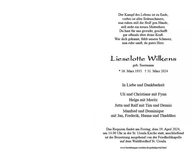 Lieselotte Wilkens