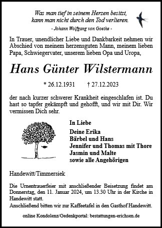 Hans Günter Wilstermann