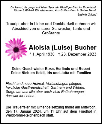 Aloisia Bucher