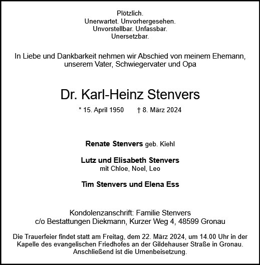 Dr. Karl-Heinz Stenvers