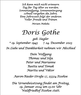 Doris Gothe