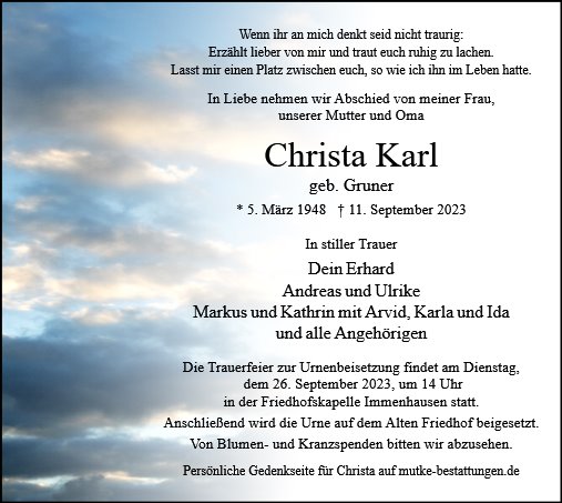 Christa Karl