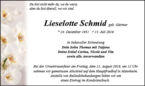 Lieselotte Schmid