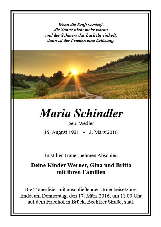 Maria Schindler
