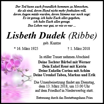 Lisbeth Dudek