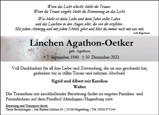 Linchen Agathon-Oetker