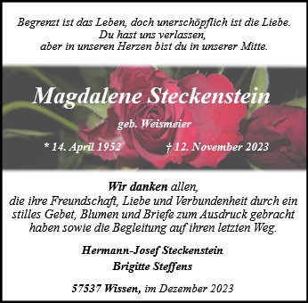 Magdalene Steckenstein 