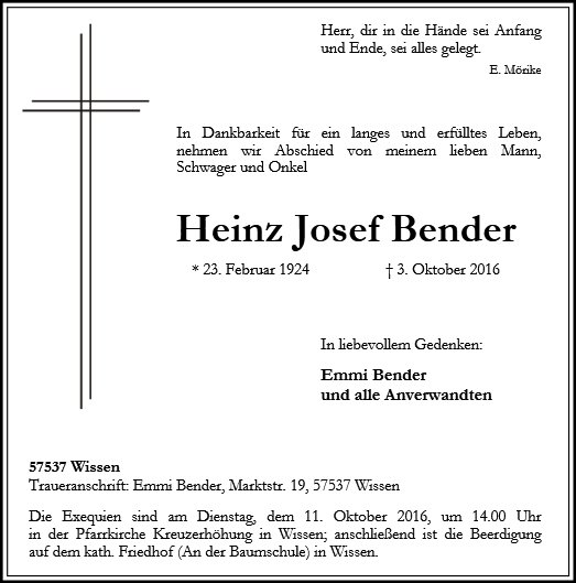 Heinz Josef Bender