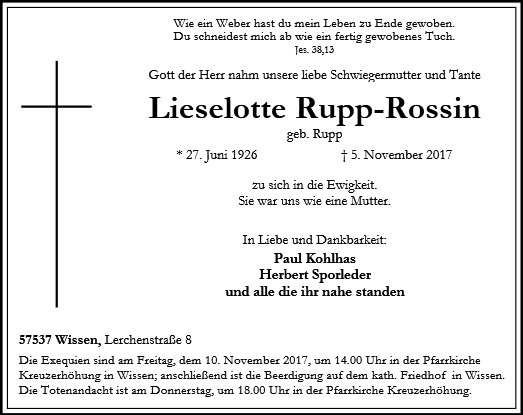 Lieselotte Rupp-Rossin