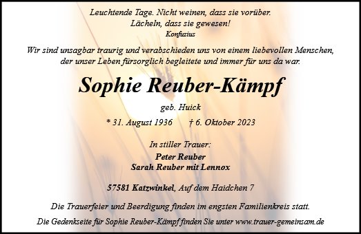 Sophie Reuber-Kämpf