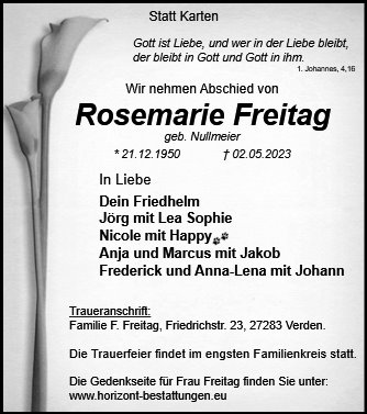 Rosemarie Freitag