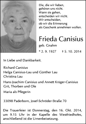 Frieda Canisius