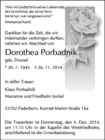 Dorothea Porbadnik
