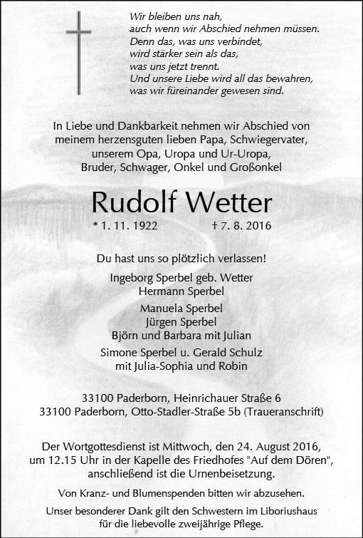 Rudolf Wetter