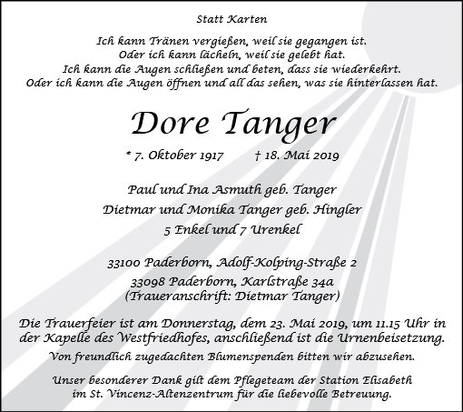 Dore Tanger