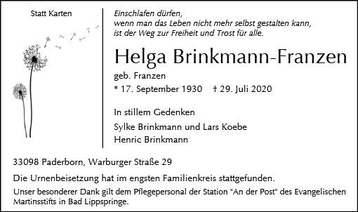 Helga Brinkmann-Franzen