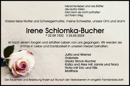 Irene Schlomka-Bucher