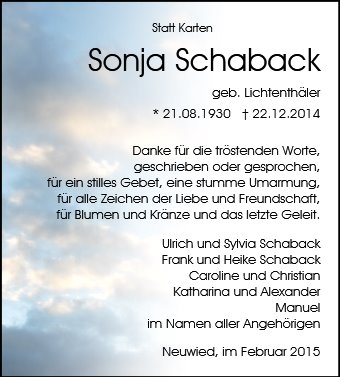 Sonja Schaback