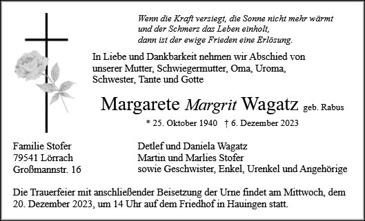 Margarete Wagatz