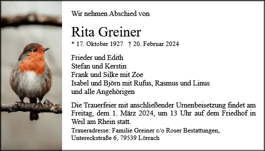 Rita Greiner