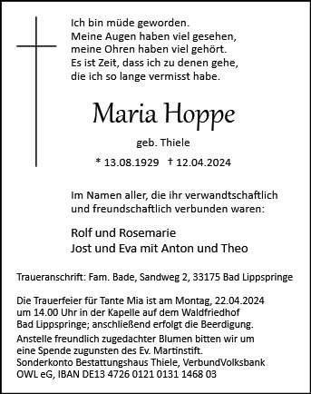 Maria Hoppe