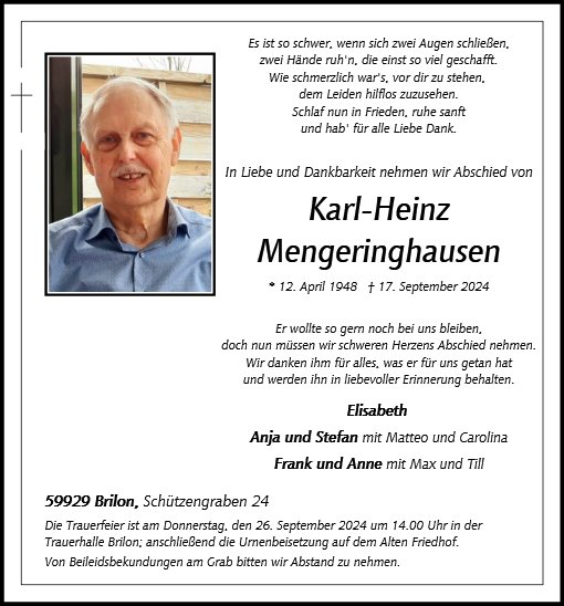 Karl Heinz Mengeringhausen