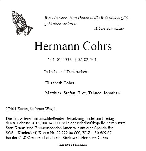Hermann Cohrs