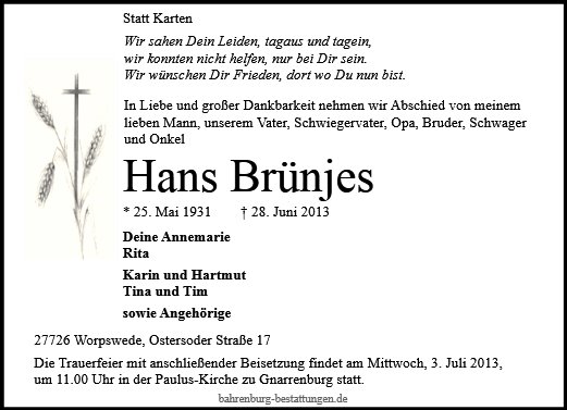 Hans Brünjes