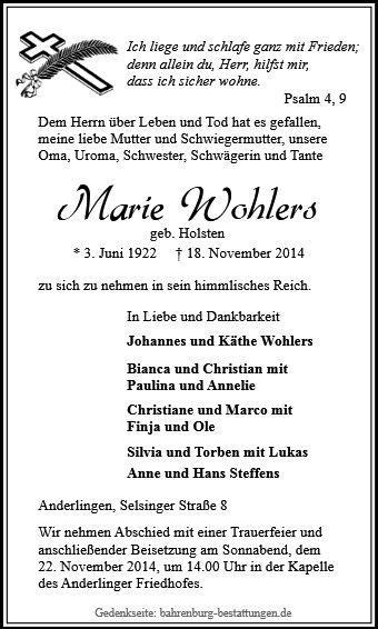 Marie Wohlers