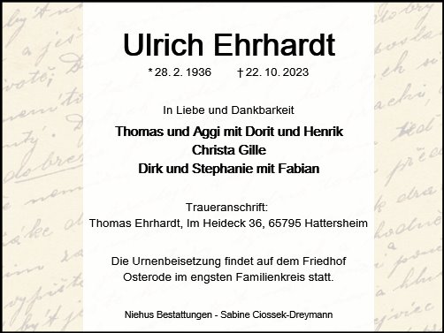 Ulrich Ehrhardt
