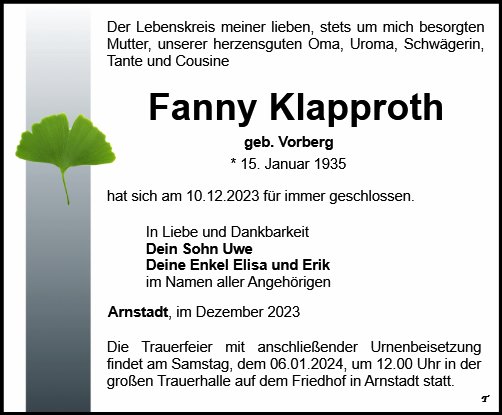 Fanny Klapproth