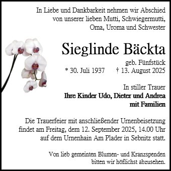 Sieglinde Bäckta