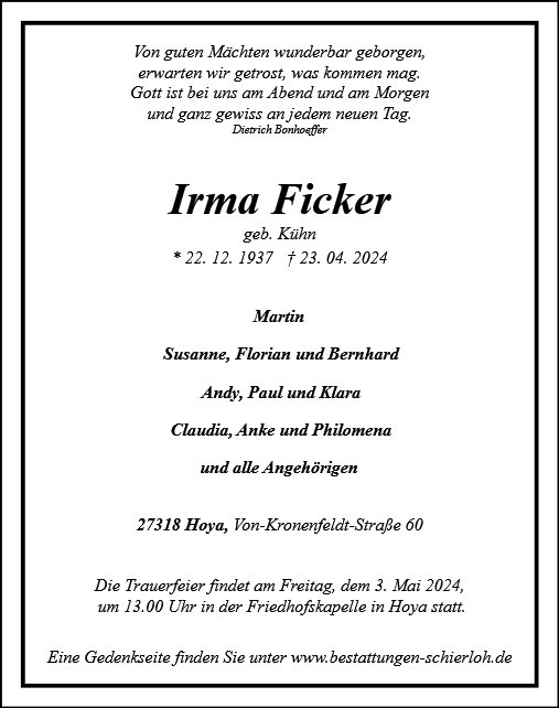 Irma Ficker