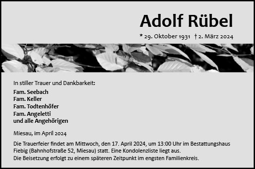 Adolf Rübel