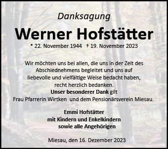 Werner Hofstätter