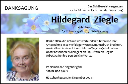 Hildegard Elisabeth Ziegle