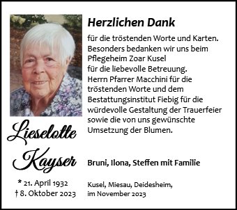 Lieselotte Kayser